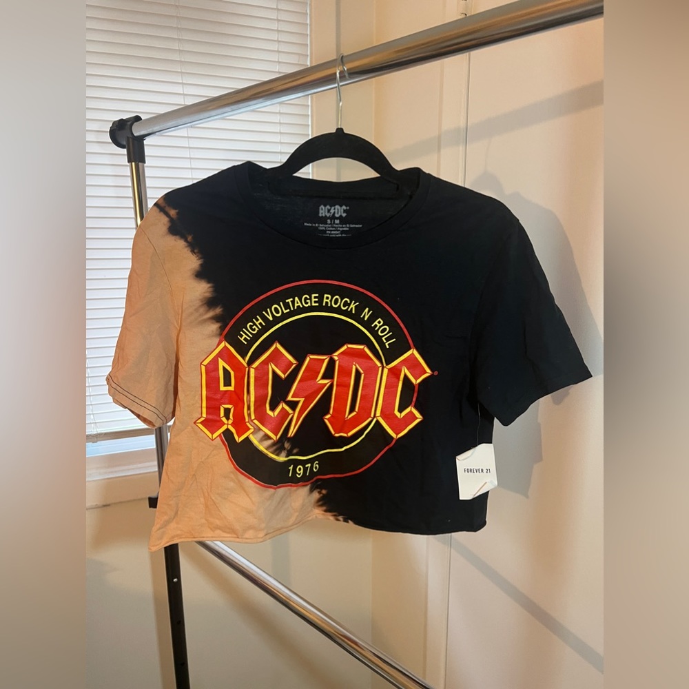 Forever 21 Cropped AC/DC Tee